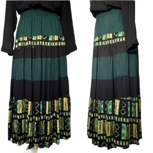Vintage German US Maxi Skirt Green Size M